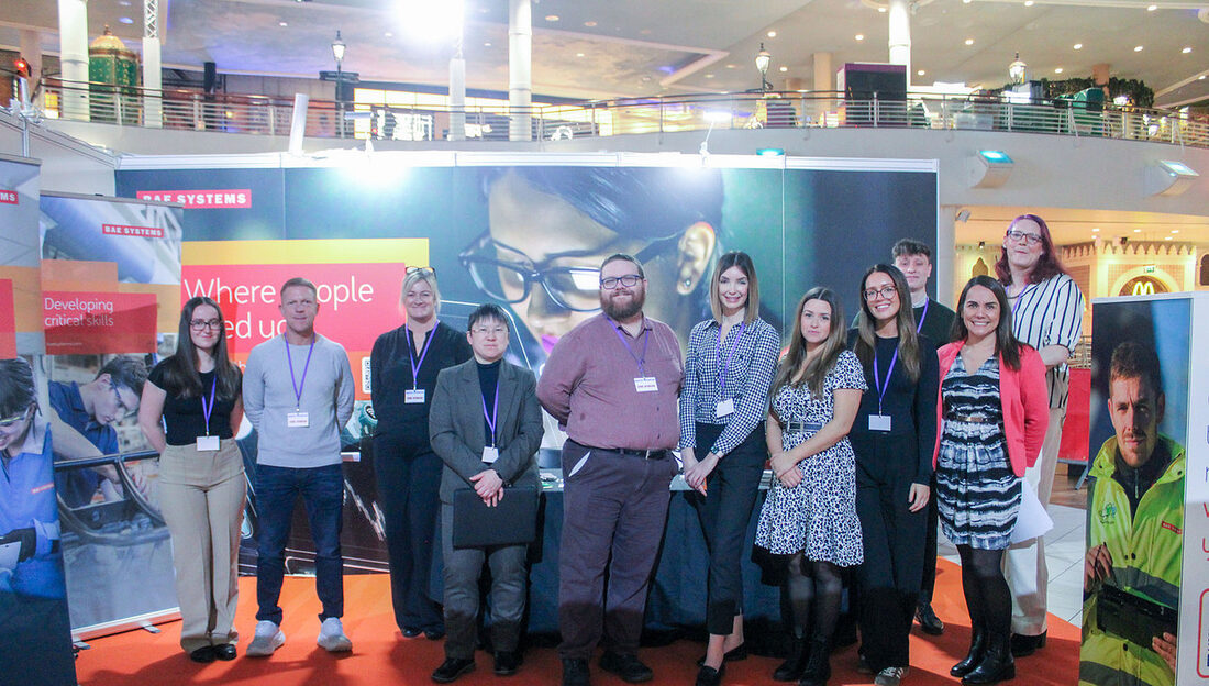 Exhibitor stand at the Manchester Job Show