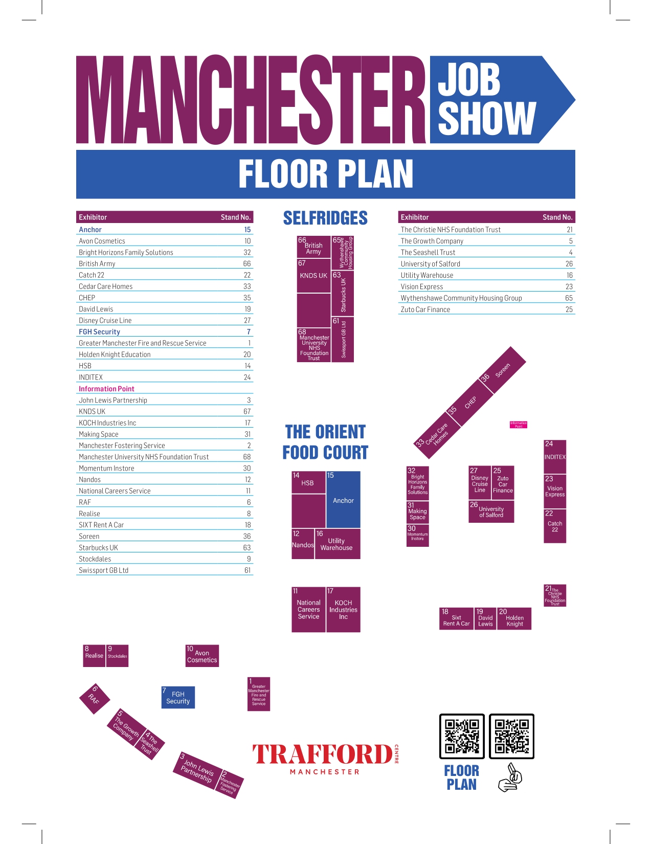 Manchester Job Show Floor Plan