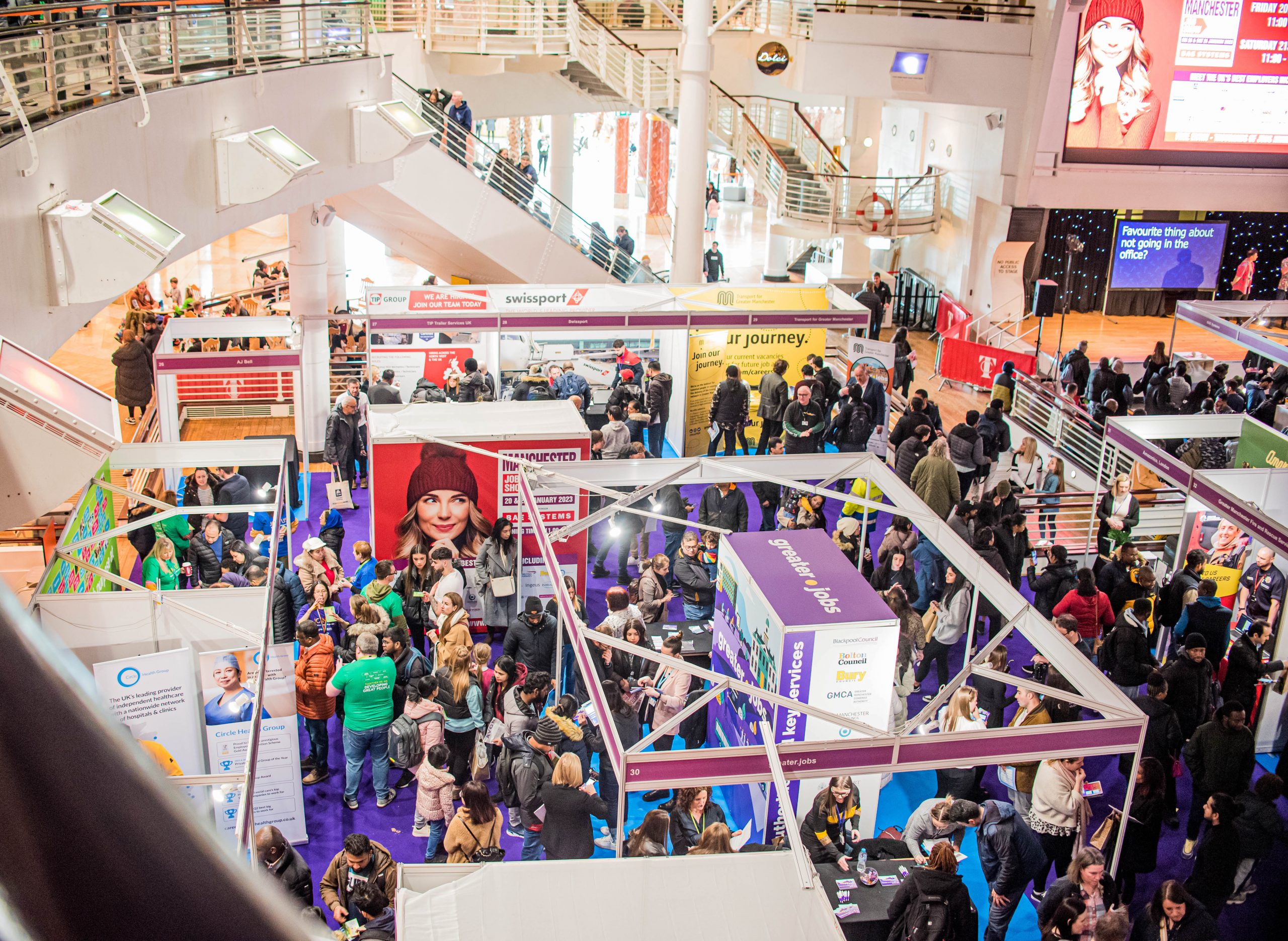The Manchester Job Show floor at The Trafford Centre